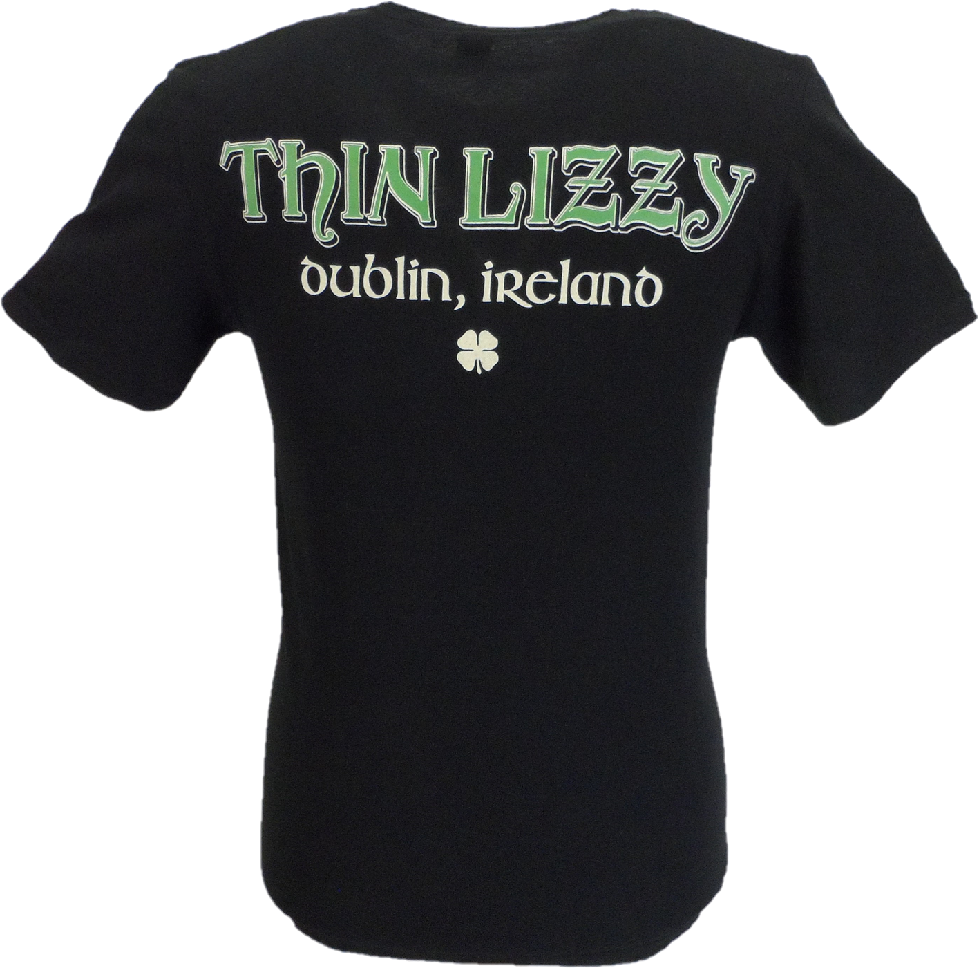 Dünner keltischer Herren-Lizzy-Ring mit Rückenaufdruck. Officially Licensed T-Shirts