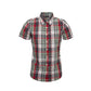 Relco Ladies Retro Grey Check Button Down Short Sleeved Shirts