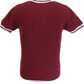 Madcap England Mens Burgundy Stripe Short Sleeve Mod Knit Jumper