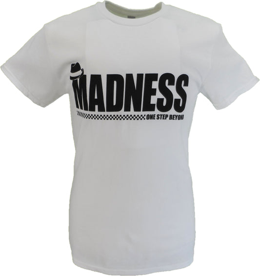 Camiseta oficial blanca con logo Madness Trilby para hombre
