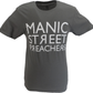 Maglietta da uomo con licenza ufficiale Manic Street Predicators con logo invertito