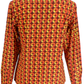 Mazeys Mens 70s Retro Multi Geometric Circles Psychedelic Cotton Shirt