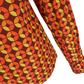 Mazeys Mens 70s Retro Multi Geometric Circles Psychedelic Cotton Shirt