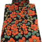 Mazeys Mens Retro Black Floral Poppy Shirt
