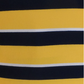 Mens Mustard Black and White 60s 70s Retro Mod Striped T Shirt