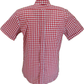 Red and white checkered short-sleeve shirt on a white background
