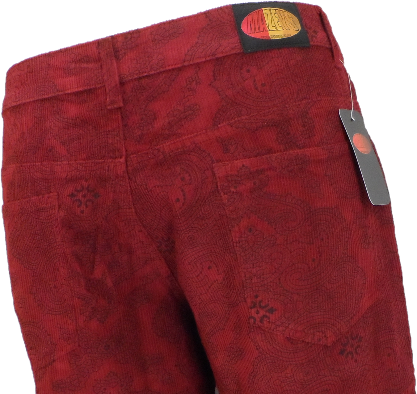 Mens Port Vintage Jimi Hendrix Paisley Retro Bellbottom Flares