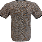 Mazeys Mens Retro 70s Leopard Print T-Shirt