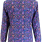 Mazeys Mens Retro Navy Multi Colour Paisley Shirt