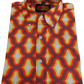 Mazeys Mens 70s Retro Multi Geometric Psychedelic Cotton Shirt