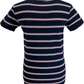 Mens Navy Blue 60s 70s Retro Mod Striped T Shirt