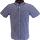Merc Terry Royale Blue Gingham Cotton Short Sleeved Shirts