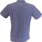 Merc Terry Royale Blue Gingham Cotton Short Sleeved Shirts