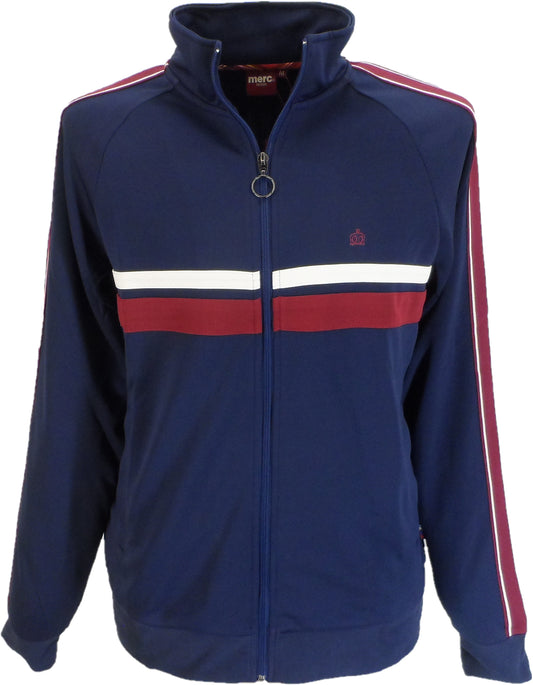 Merc Mens Navy Blue Bristol Track Jacket