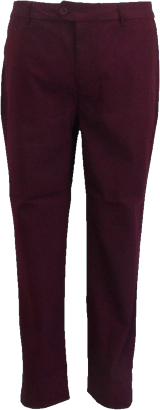 Merc Mens Winston Wine Red Sta Press Trousers