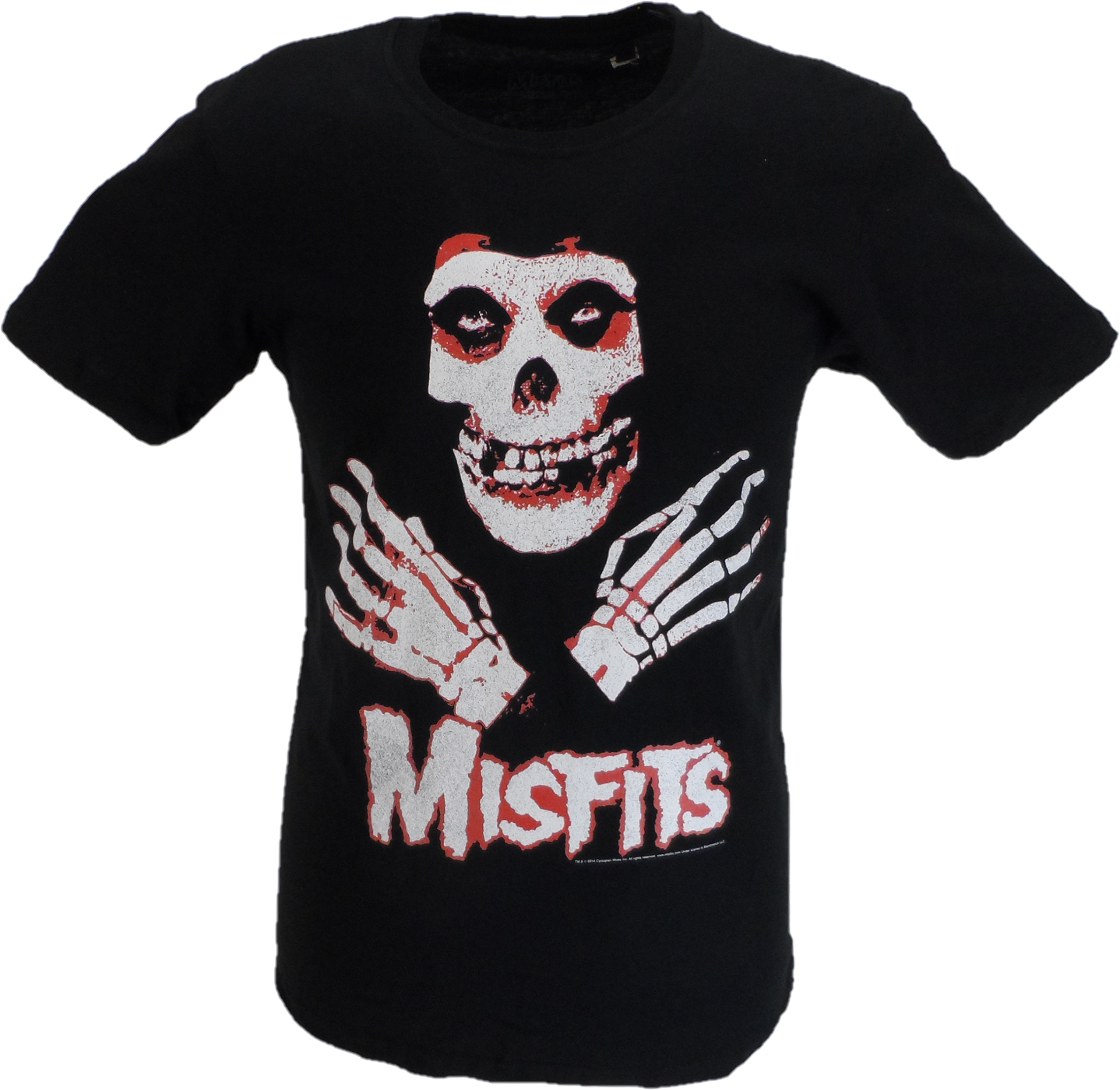 Mens Black Official The Misfits Hands Logo T Shirt