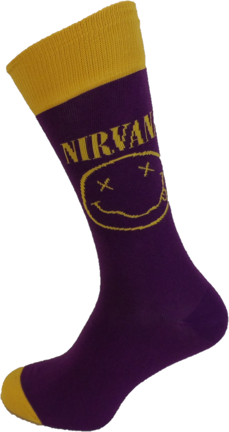 Mens Officially Licensed Nirvana Socks