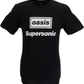 Mens Official Licensed Oasis Black Supersonic T Shirt
