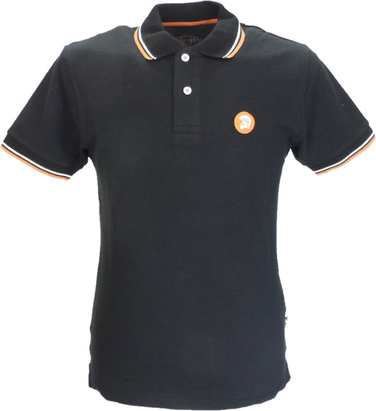 Trojan Records Mens Black Twin Tipped Polo Shirt