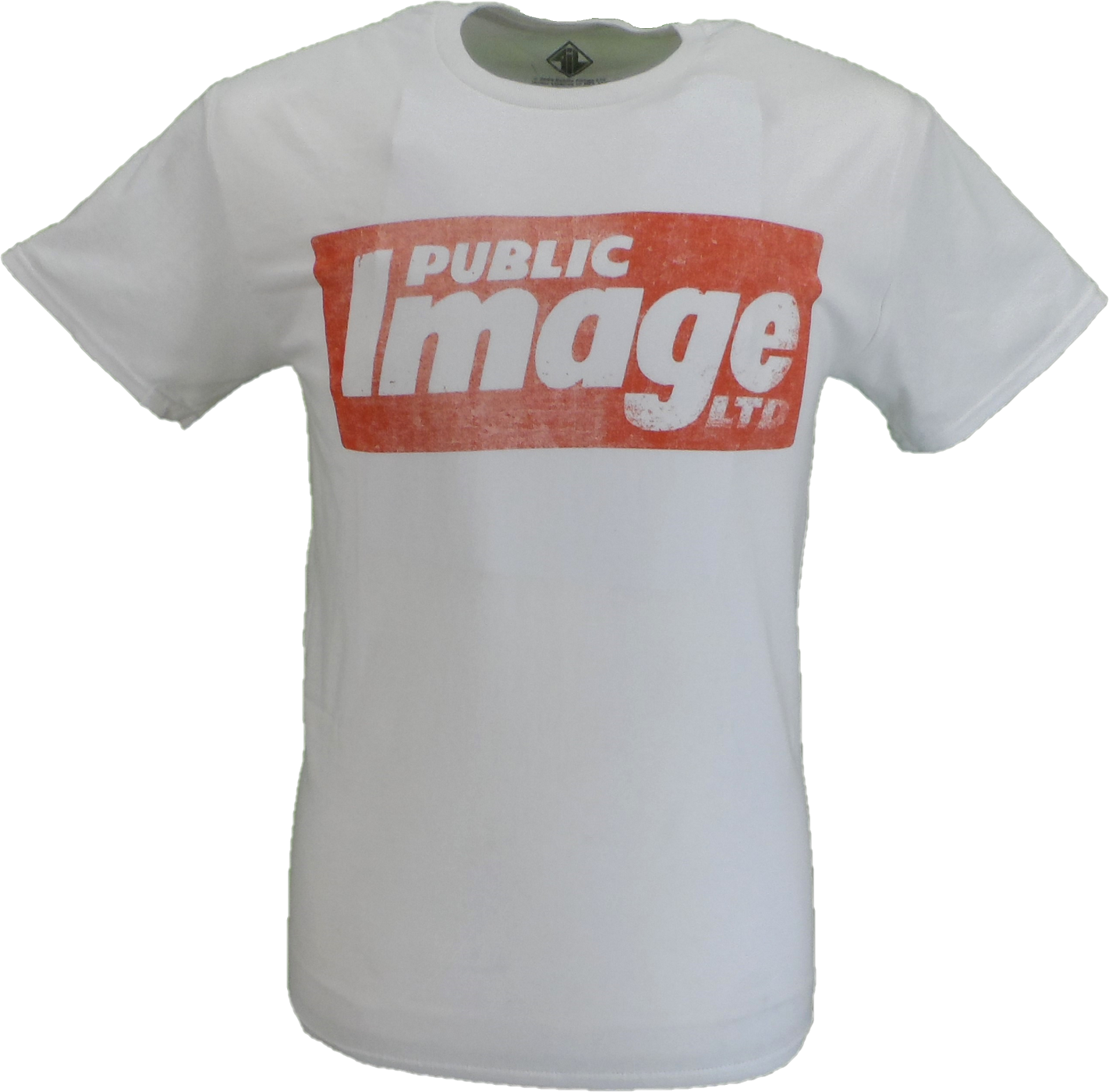 Mens White Official PIL Public Image Limited Logo T Shirt