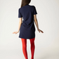LHM Ladies 60s Retro Mod Vintage Navy/White/Red Chrissy Mini Dress