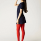 LHM Ladies 60s Retro Mod Vintage Navy/White/Red Chrissy Mini Dress
