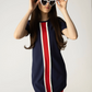 LHM Ladies 60s Retro Mod Vintage Navy/White/Red Chrissy Mini Dress