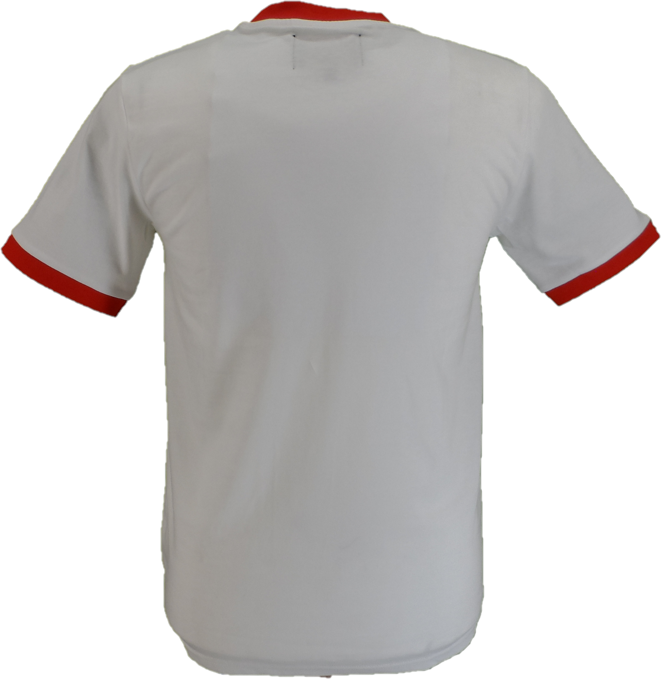 Mazeys Mens White Retro Mod 60s Indie Rainbow Striped Cotton T Shirt