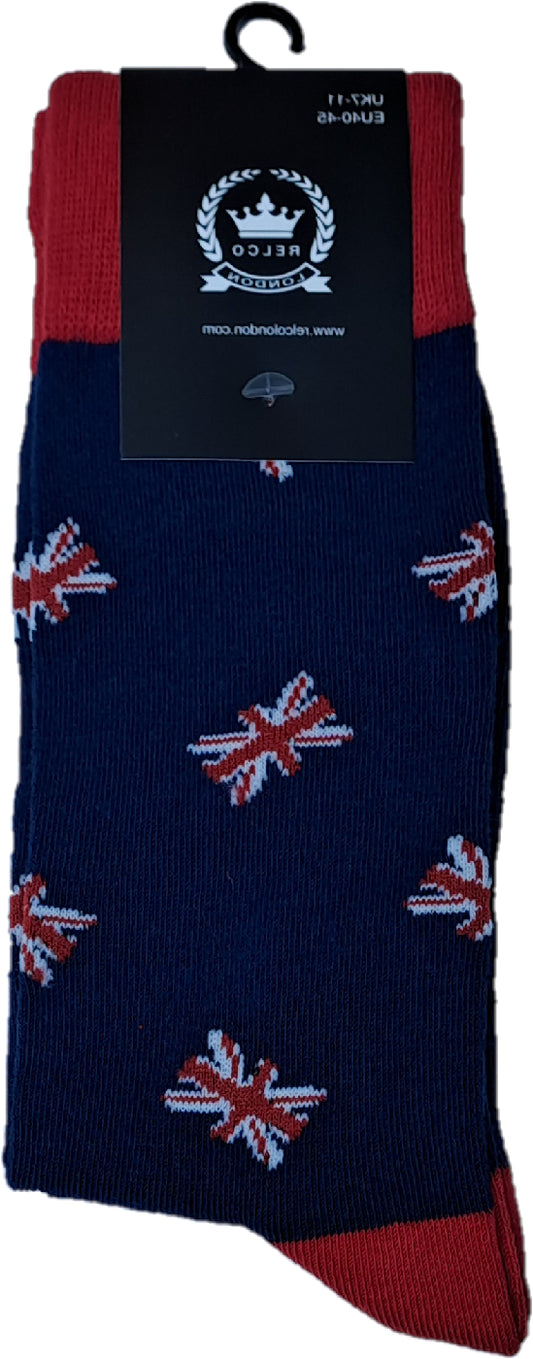 Relco Mens 1 Pair Pack Union Jack Retro Socks