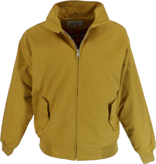 Relco Mens Mustard Yellow Harrington Jacket