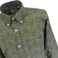 Relco Olive Green Paisley Cotton Long Sleeved Retro Mod Button Down Shirts
