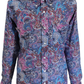 Relco Blue Multi Paisley Long Sleeved Retro Mod Button Down Shirt