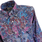 Relco Blue Multi Paisley Long Sleeved Retro Mod Button Down Shirt