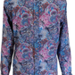 Relco Blue Multi Paisley Long Sleeved Retro Mod Button Down Shirt