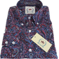Relco Navy Paisley Long Sleeved Retro Mod Button Down Shirt