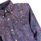 Relco Navy Paisley Long Sleeved Retro Mod Button Down Shirt