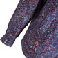 Relco Navy Paisley Long Sleeved Retro Mod Button Down Shirt