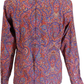 Relco Orange Paisley Long Sleeved Retro Mod Button Down Shirt