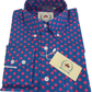 Relco Cobalt Blue Polka Dot Mens Classic Mod Vintage Design Shirts