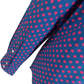 Relco Cobalt Blue Polka Dot Mens Classic Mod Vintage Design Shirts