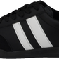 R Dek Black Retro 2 Stripe Trainers
