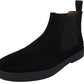 Roamers Mens Real Suede Black Retro Chelsea Desert Boots