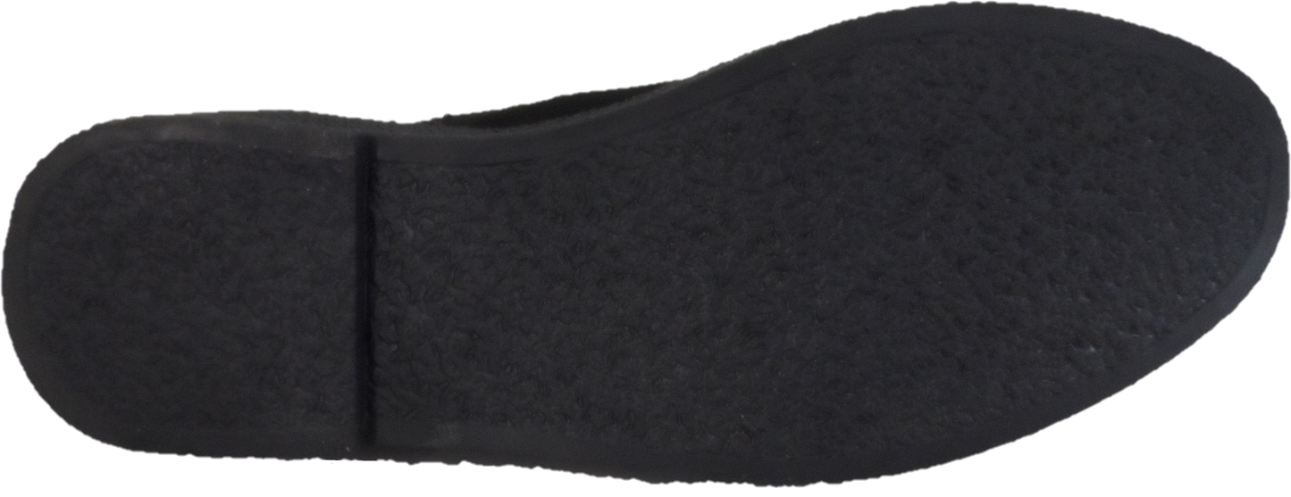 Roamers Mens Real Suede Black Retro Chelsea Desert Boots