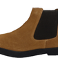 Roamers Mens Real Suede Sand/Tan Retro Chelsea Desert Boots