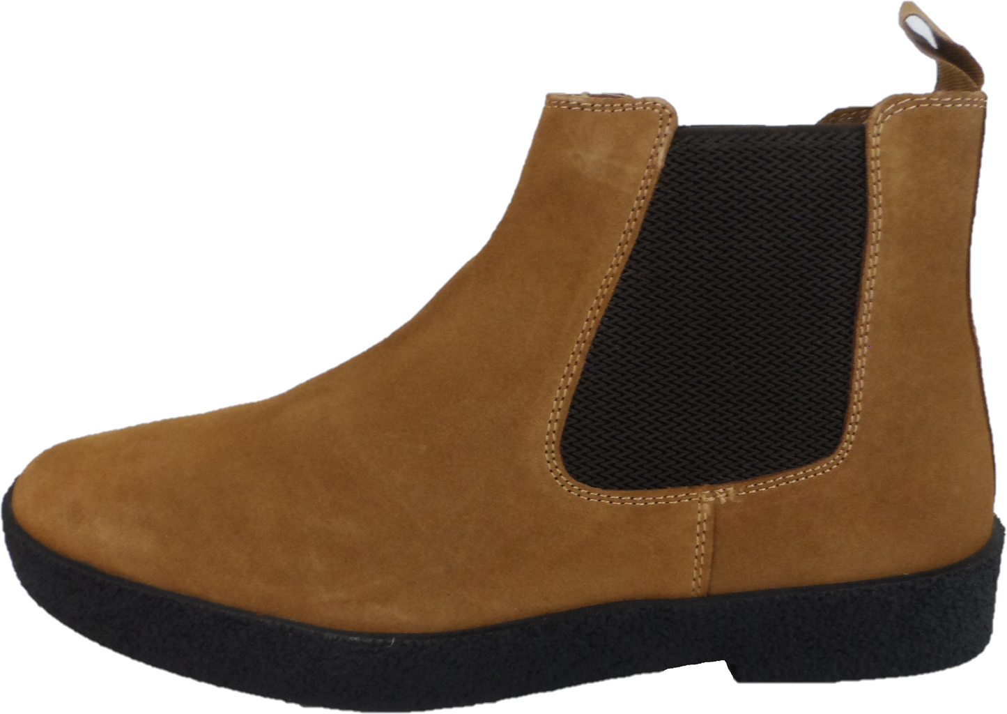 Roamers Mens Real Suede Sand/Tan Retro Chelsea Desert Boots