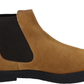 Roamers Mens Real Suede Sand/Tan Retro Chelsea Desert Boots