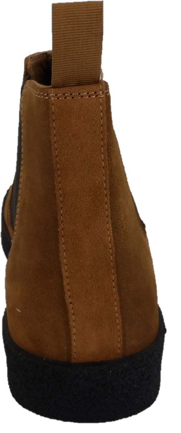 Roamers Mens Real Suede Sand/Tan Retro Chelsea Desert Boots