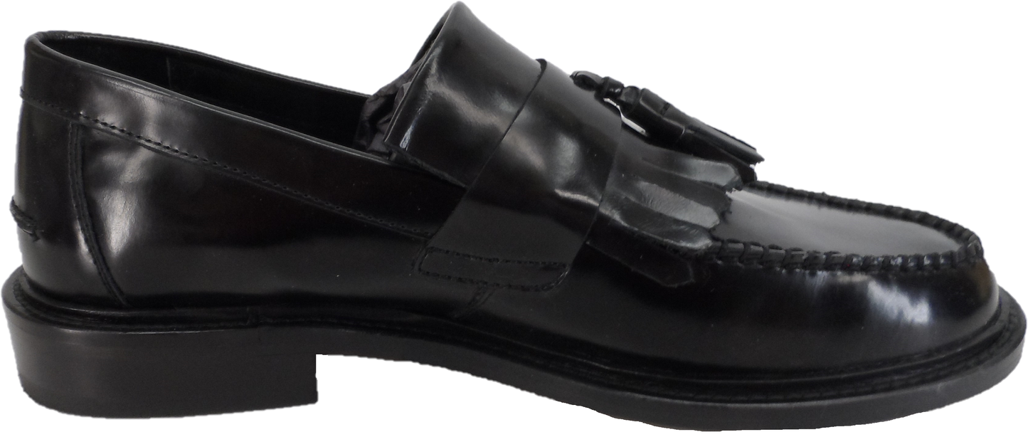 Delicious Junction schwarze Rudeboy Mod Ska Loafer-Schuhe