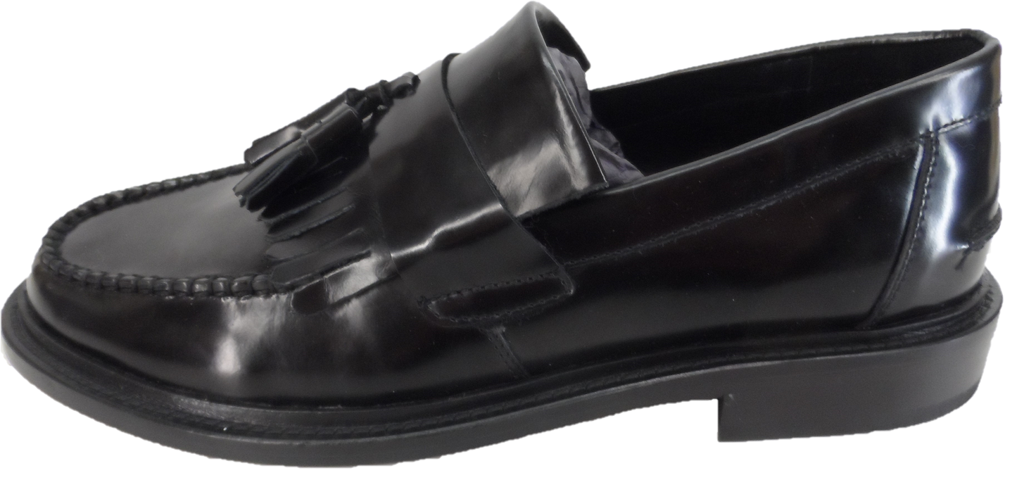 Delicious Junction schwarze Rudeboy Mod Ska Loafer-Schuhe