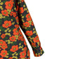 Mazeys Mens Retro Black Floral Poppy Shirt